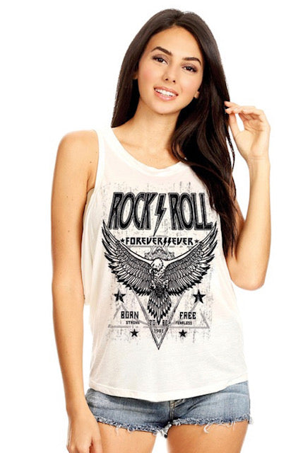 IVORY ROCK & ROLL TEE