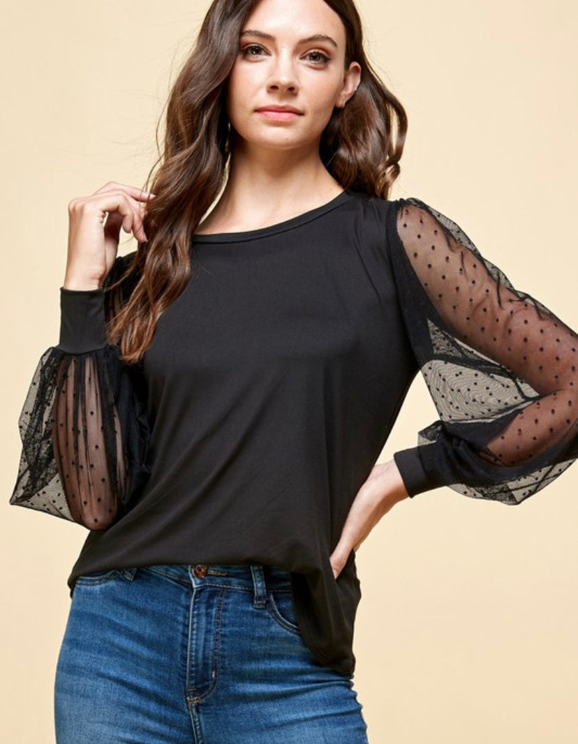 Black Sheer Sleeve